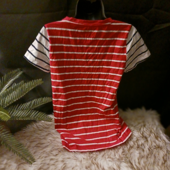 J. Crew Red & white striped shirt - Picture 2 of 3
